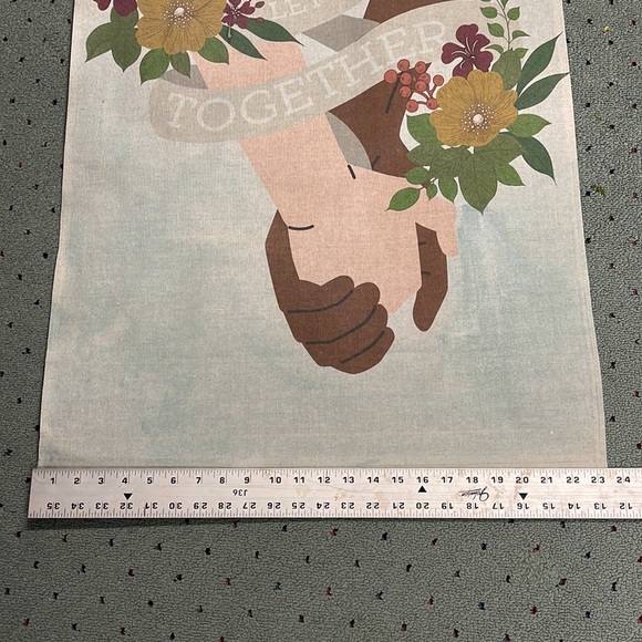 BNWT Habitat Hanging Linen Tapestry Sardella “Let’s Grow Together” Wall Hanging - Picture 8 of 8